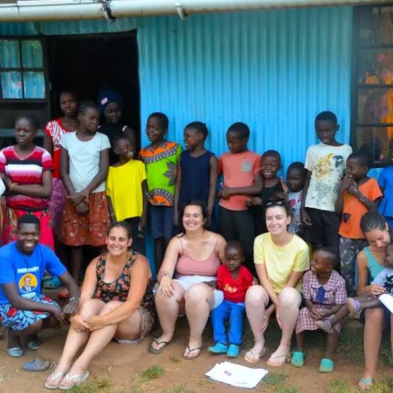 NGO team working together in a community setting